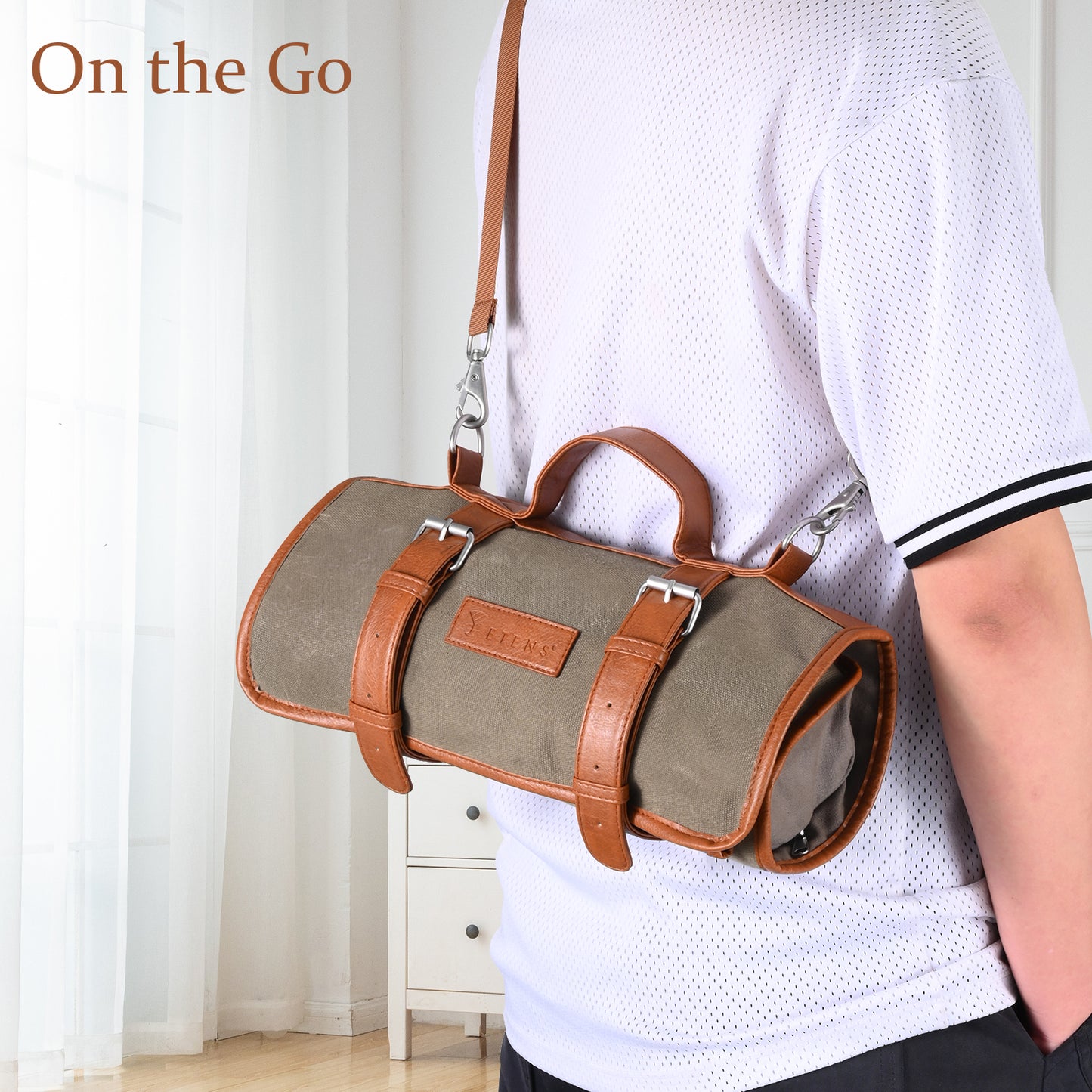 Etens® Travel Bartender Kit – 22-Pc Bartending Kit with Bar Tools Bartender Accessories, Waxed Canvas Tool Bag – Professional Stainless Steel Bar Tools Set with Standard Jigger, Unbreakable Squeezer