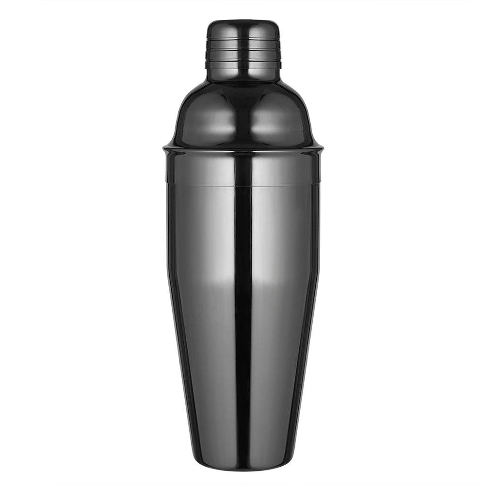 Etens Black Cocktail Shaker, 24 oz Gunmetal Martini Bar Shaker w/built-in Strainer