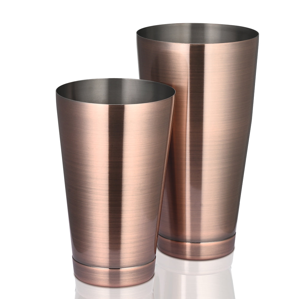 Etens Cocktail Bar Shaker Tins, Boston Shaker Set Bartender Shaker Weighted for Bartending – Bar Tools Metal Shaking Tins | Antique Copper