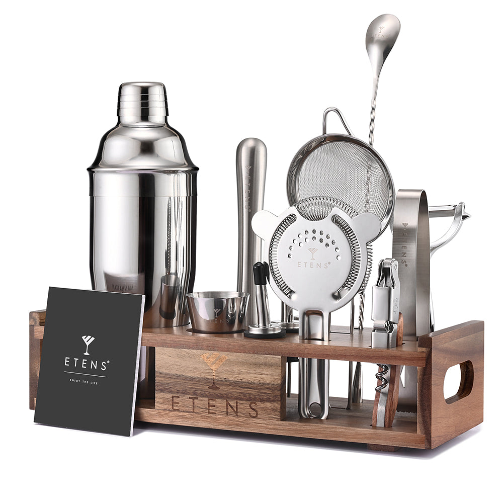 Etens Mixology Bartender Kit, Cocktail Shaker Set with Stand for Bar –  Etens Barware