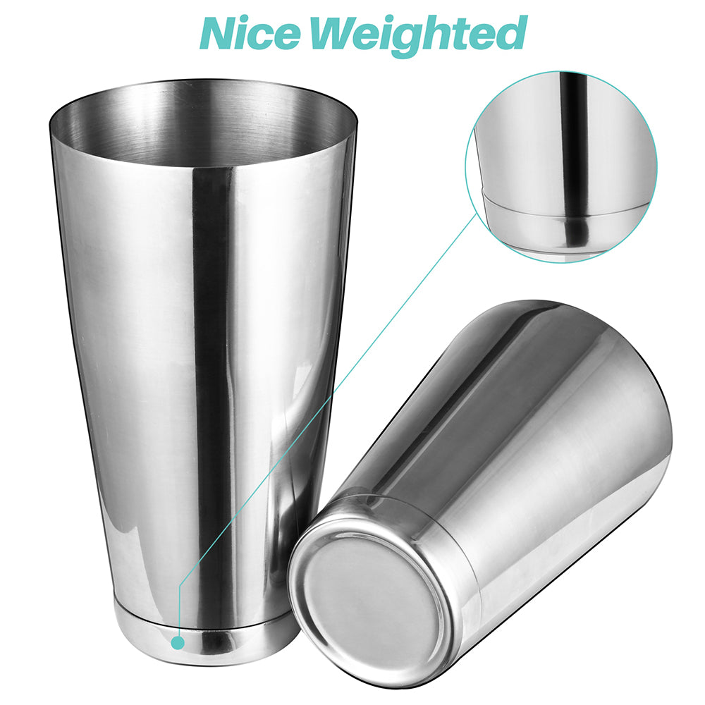 Etens Cocktail Shakers, Pro Bar Shaker Boston Shaker Set, Stainless Steel Martini Shaker Drink Mixer for Bartending – Weighted Shaking Metal Tins for Bartender