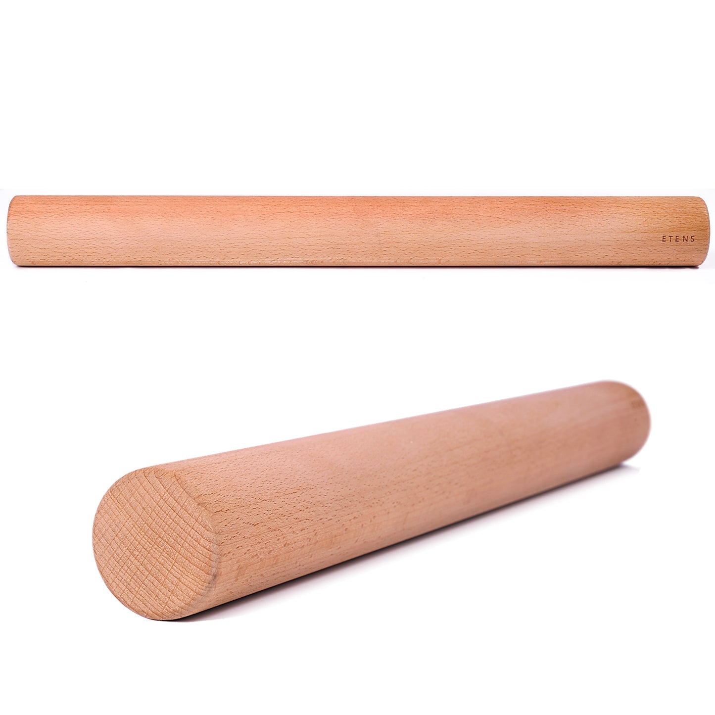 Etens Rolling Pin 18 Inch, Professional Dowel Wood Rolling Pins for Baking Pasta Pizza Pie and Cookie, Wooden Dough Roller Pin – Baking Supplies Tools (Straight Style, Large 1.75 Inch Diameter)