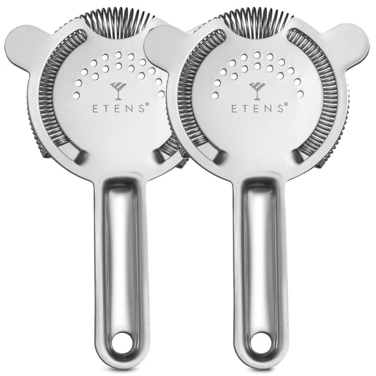 Cocktail Strainer 2 Pack, Bulk Bar Strainers for Bartending, Martini Strainer for Boston Shaker Mixing Glass, Bartender Hawthorne Strainer w/Removable Spring – Bar Supplier for Restaurant