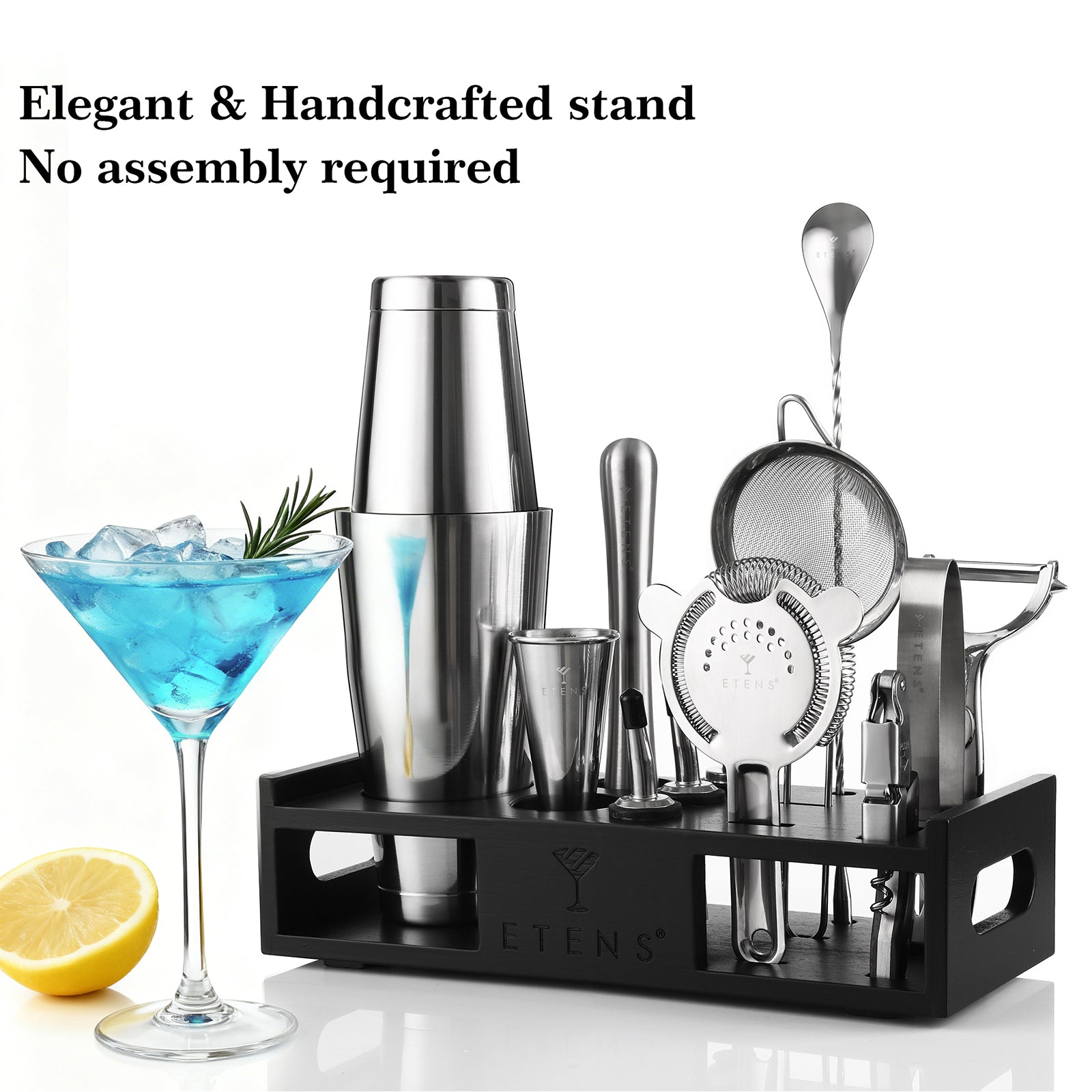 Etens® Cocktail Shaker Set Drink Mixer Bar Accessories – 15Pcs