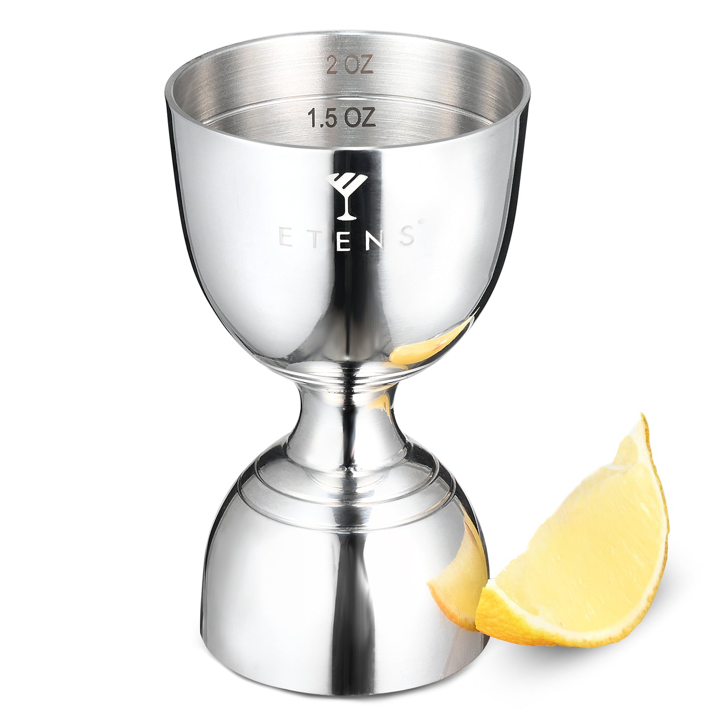 Etens Pro Jigger for Bartending – 1oz 2oz Double Side Alcohol Measuring Bar Tool, Heavy Duty Bell Jigger, Weighted Stainless Steel Drink Measurer, Cocktail Shot Measure, Rustproof & Dishwasher Safe