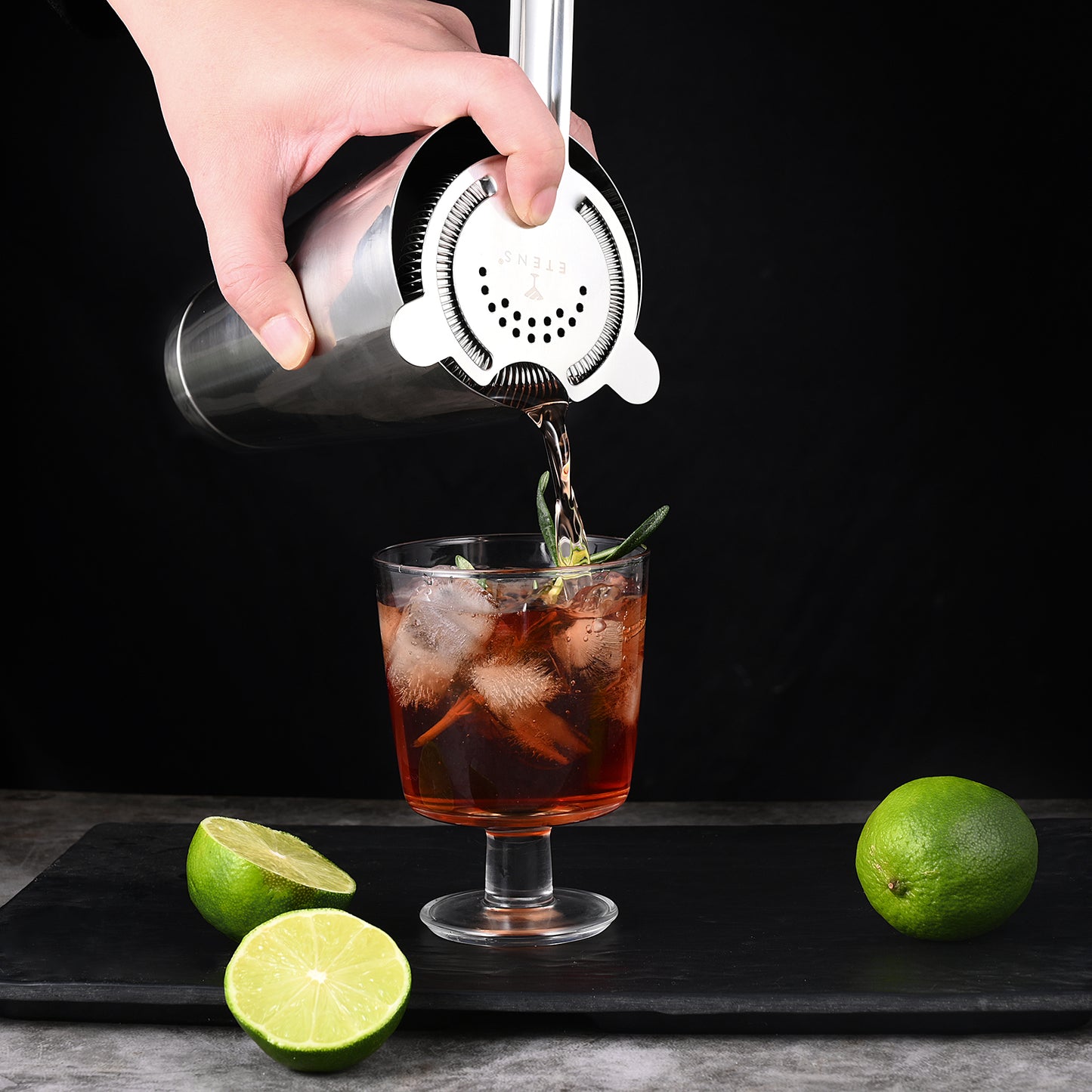 Professional Boston Shaker Set – Weighted Boston Cocktail Shaker Set: 18 & 28oz Bar Shaking Tins, Hawthorne Drink Strainer, Easy Read Japanese Jigger - Stainless Steel Bartending Kit