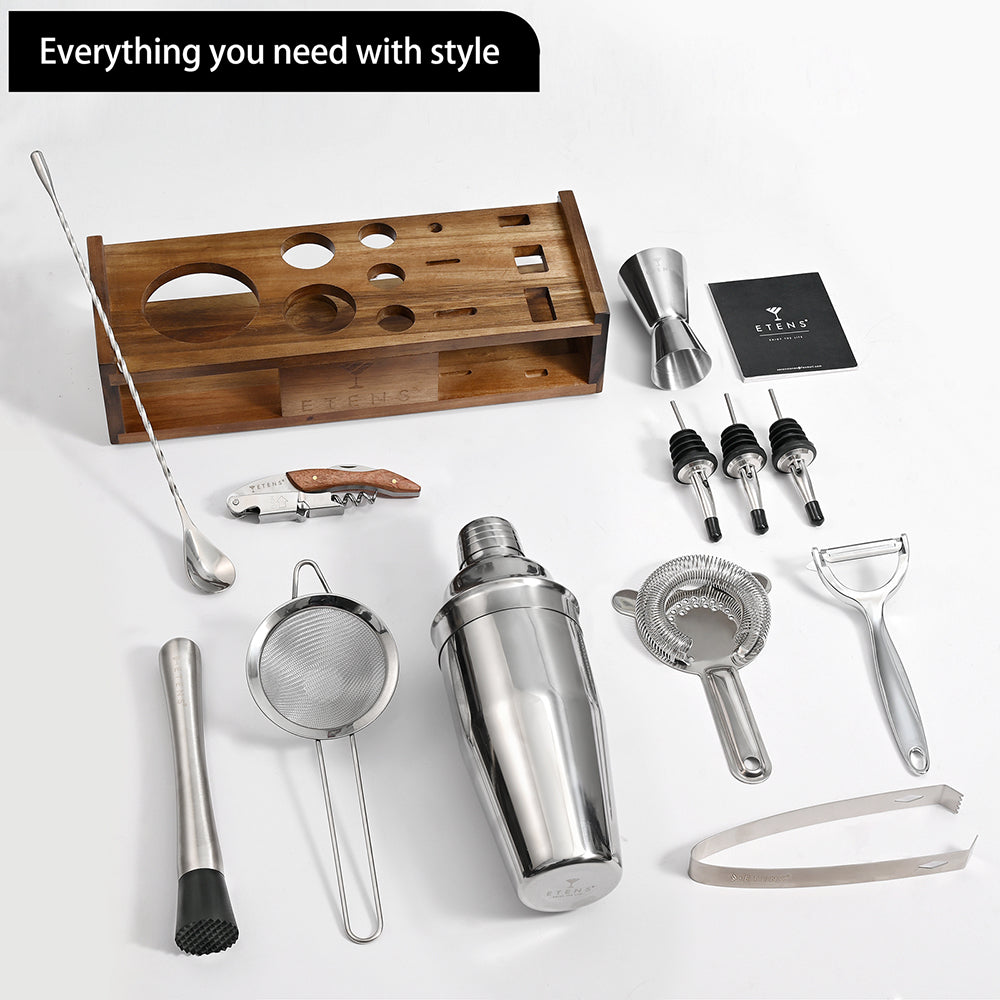 Etens Mixology Bartender Kit, Cocktail Shaker Set with Stand for
