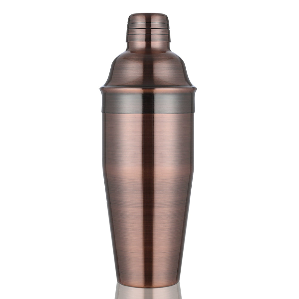 ETENS Cocktail Shaker Antique Copper, 24 oz Bar Martini Shaker Stainless Steel w/ Built In Strainer for Bartending