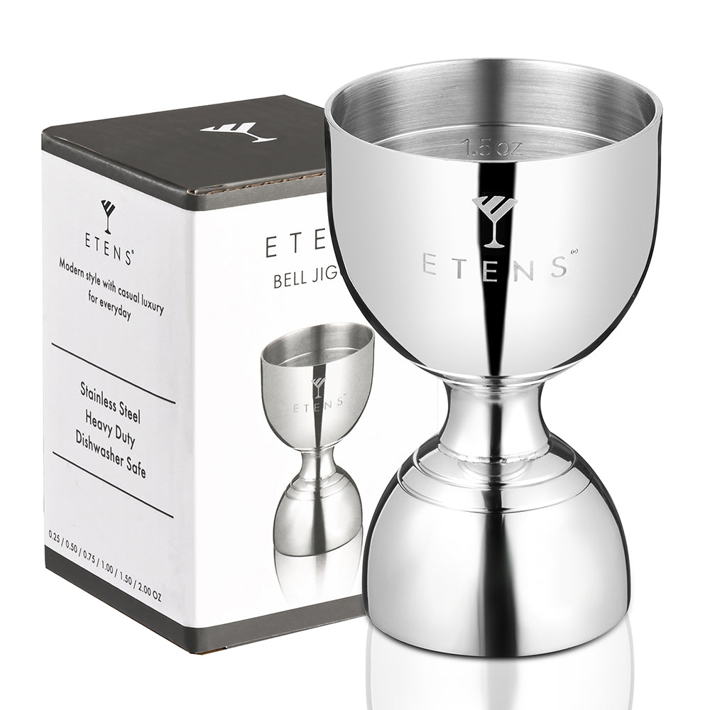 Etens Jigger for Bartending | Bar Cocktail Measuring Jigger 2 oz 1 oz | Measure Jigger with Measurements Inside | Bell Jigger